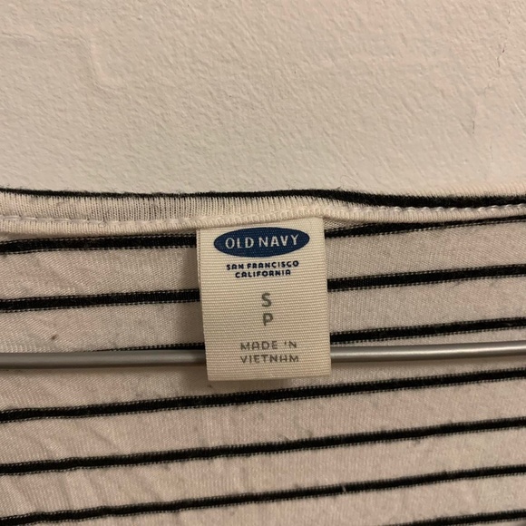 Old Navy women's black and white striped t-shirt swing dress, size small - Picture 2 of 3